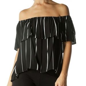 Honey Punch black and white top